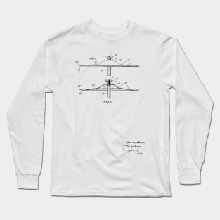 Cymbal Vintage Patent Hand Drawing Long Sleeve T-Shirt